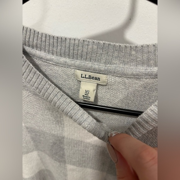 EUC- L.L BEAN -Women's Cotton/Cashmere Sweater, Crewneck Jacquard - Picture 3 of 7